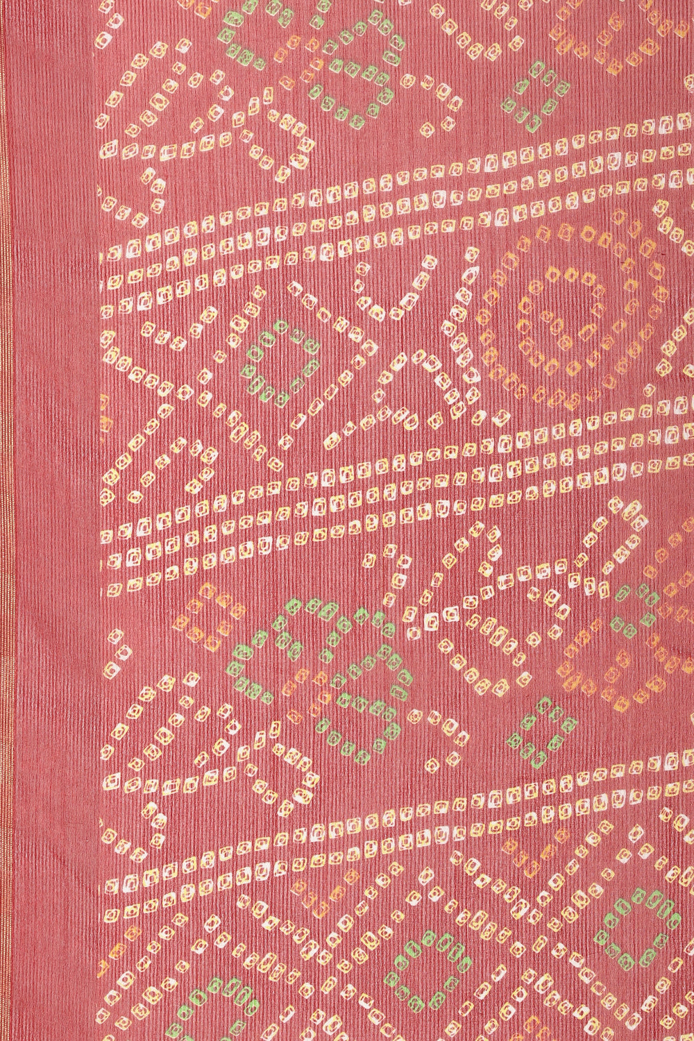 Maroon Color Chiffon Bandhani Printed Saree