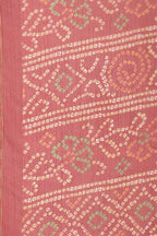 Maroon Color Chiffon Bandhani Printed Saree