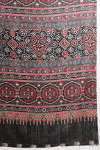 Maroon Jacquard Silk Bandhani Printed Saree