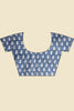 Indigo Blue Block Printed Cotton Saree