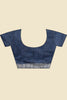 Indigo Blue Cotton Block Printed Saree