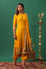 Mustard Color Embroidered Georgette Unstitched Suit Material