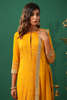 Mustard Color Embroidered Georgette Unstitched Suit Material