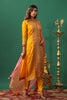 Mustard Color Embroidered Silk Unstitched Suit Material