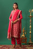 Coral Embroidered Georgette Unstitched Suit Material