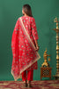 Red Color Muslin Printed Straight Suit