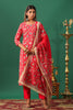 Red Color Muslin Printed Straight Suit