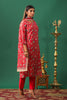 Red Color Muslin Printed Straight Suit