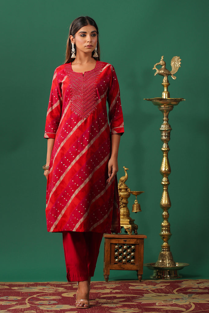 MIRROR WORK KURTI & PALAZZO