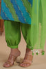 Teal & Green Color Silk Printed Unstitched Suit Material