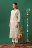 Pista Green Color Cotton Embroidered Kurta Set