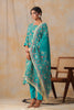 Turquoise Color Muslin Printed Straight Suit