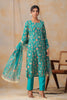 Turquoise Color Muslin Printed Straight Suit