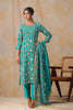 Turquoise Color Muslin Printed Straight Suit
