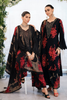 Black Crepe Silk Floral Printed Unstitched Suit Material