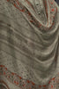 Olive Grey Color Crepe Silk Printed Unstitched Suit Material