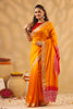 Mustard Pure Tissue Silk Zari Embroidered Saree