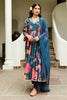 Teal Color Crepe Printed Anarkali Suit