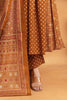 Mustard Ajrakh Printed Cotton Anarkali Suit