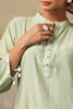 Pista Green Solid Color Muslin Kurta Set