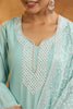 Powder Blue Color Cotton Neck Embroidered Unstitched Suit Fabric