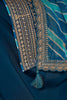Dark Royal Blue Color Crepe Silk Zari Embroidered Suit with Palazzo