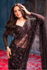 Black Cut-Dana And Sequins Embroidered Net Saree