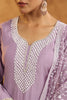 Light Lavender Color Cotton Neck Embroidered Unstitched Suit Fabric
