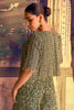 Green Embroidered Crop-Top Palazzo Indo-Western Dress With Embroidered Jacket