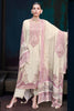 Cream Spun Pashmina Printed Unstitched Suit Fabric