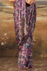 Violet Shimmer Floral Printed Saree with Swarovski Work on Border