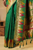 Sea Green Color Cotton Silk Woven Saree