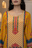 Mustard Crepe Silk Printed Suit With Printed Palazzo