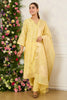 Yellow Chanderi Cotton Zari Woven Unstitched Suit Material