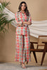 Grey Color Muslin Printed Pallazo Co-Ord Set