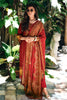 Maroon Silk Woven And Printed Unstitched Suit Material