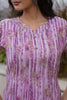 Lavender Floral Printed Muslin Kurta Set