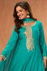 Light Sea Green Crepe Silk Zari and Sequins Embroidered Anarkali Suit