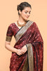 Black & Maroon Color Banarasi Silk Woven Saree