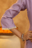 Light Lavender Color Cotton Neck Embroidered Unstitched Suit Fabric