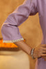 Light Lavender Color Cotton Neck Embroidered Unstitched Suit Fabric