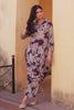 Purple Floral Vine Printed  Cotton Kurta Set
