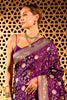 Purple Banarasi Katan Silk Saree