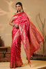 Dusty Pink Silk Zari & Resham Woven Saree