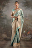 Sea Green Banarasi Katan Silk Woven Saree