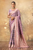 Lavender Woven Katan Silk Banarasi Saree