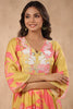 Mustard Color Muslin Printed Front Slit Kurta With Sharara