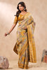 Mustard Color Banarasi Woven Silk Saree