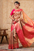 Fuchsia Pink Colour Silk Woven Saree