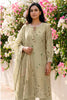 Pista Green Cotton Floral Resham Embroidered and Printed Unstitched Suit Material